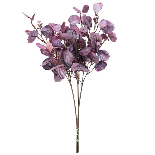 Article Glamour branche d&#39;eucalyptus eucalyptus artificiel violet 65cm 3pcs