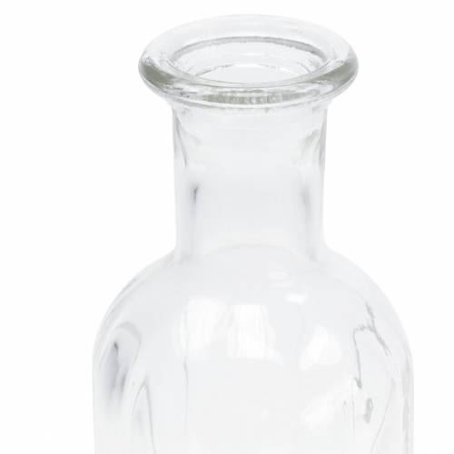 Article Bouteille en verre décorative à décor rainuré clair Ø7,5cm H19cm 6 pcs