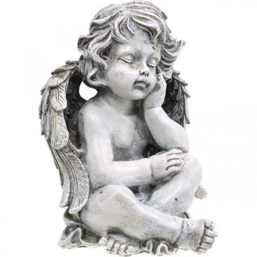 Tombe ange ange gris tombe figure tombe décoration 24cm-05868