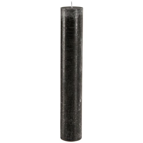 Grandes bougies Bougies bâton noires 50mm x 300mm 4 pcs