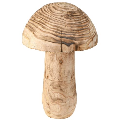 Grand champignon décoratif en bois de champignon Paulownia Ø21cm H33cm