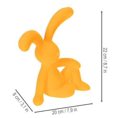 Article Lapin de Pâques décoratif en plastique, idéal comme décoration et idée cadeau, 20 cm, lot de 2