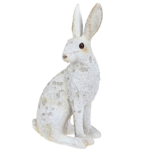 Figurine décorative de lapin assis Lapin de Pâques Shabby Chic 12×9×25cm