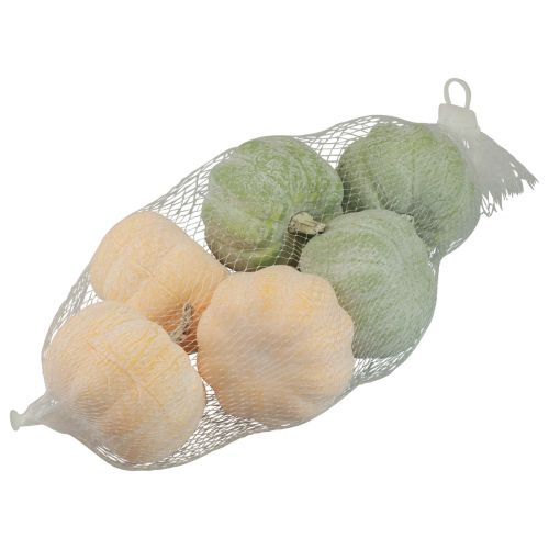 Article Décoration d&#39;automne citrouilles blanchies orange, vert 7,5 cm 6 pcs