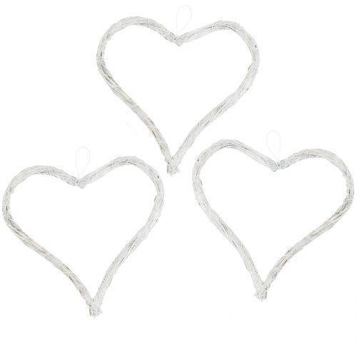 Glitter Heart Patches - Blanc
