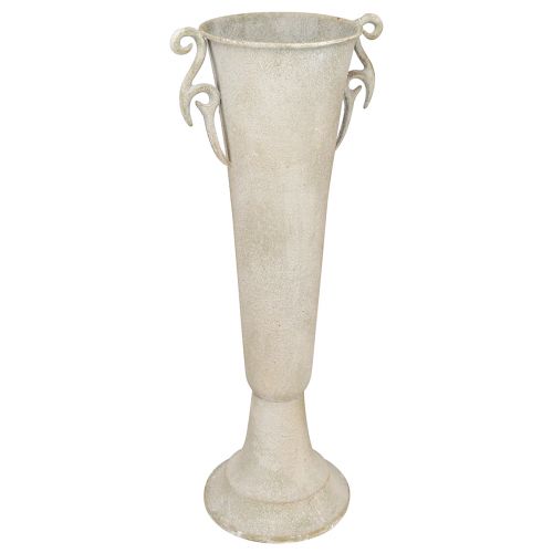 Trophée décoratif haut vase coupe antique métal gris Ø15cm H50cm