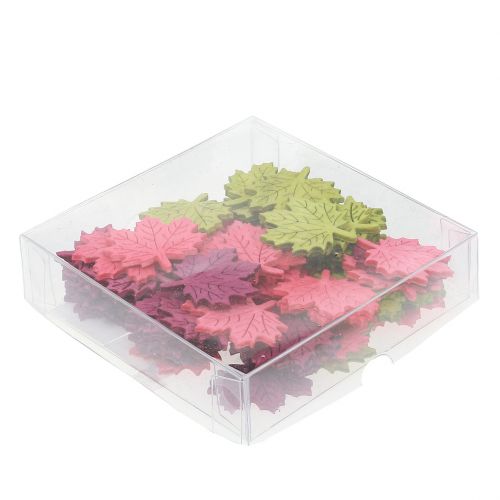 Article Bois de feuille d&#39;érable à disperser couleurs assorties 4cm 72 pcs