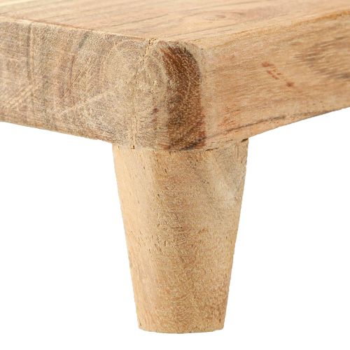 Article Plateau en bois avec pieds guéridon de table naturel 45x20x7,5cm