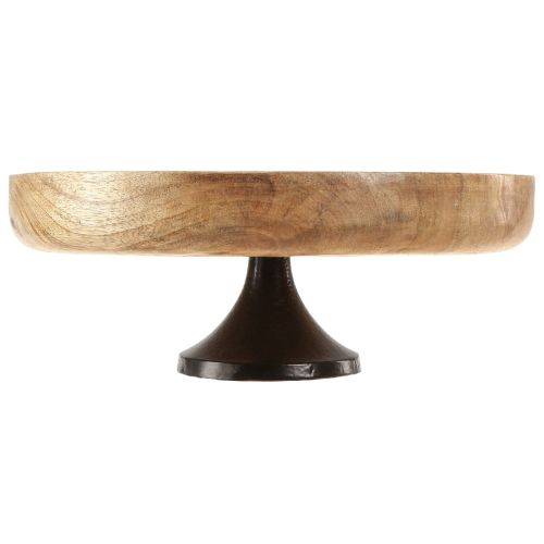 Article Bol en bois avec pied bol décoratif bois naturel noir Ø25cm