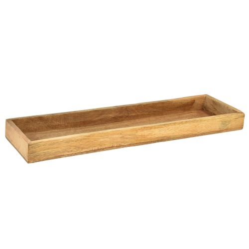 Plateau en bois plateau décoratif bois de manguier naturel 50x14x4cm