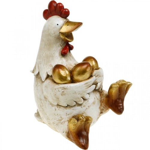 Acheter une petite poule à paillette or pour décoration de pâques
