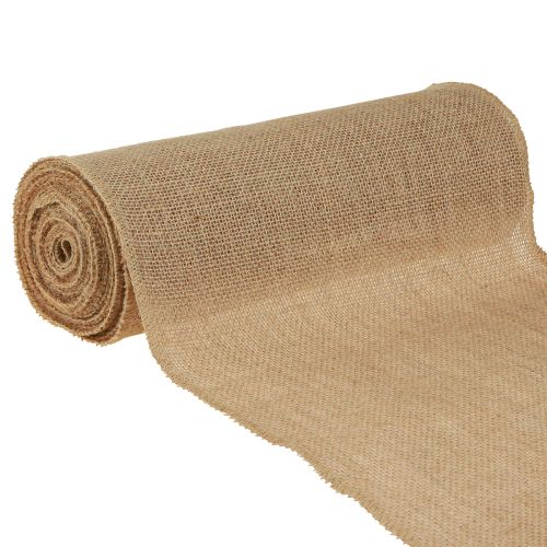 Floristik24 Ruban de jute chemin de table naturel ruban de table ruban de pot de jute 30cm 9m