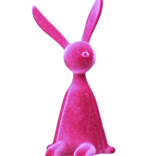 Article Lapin de Pâques assis pour bord d'étagère Fuchsia 56cm