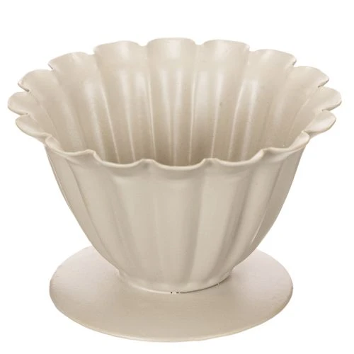 Article Coupe décorative crème 9 cm en forme de fleur