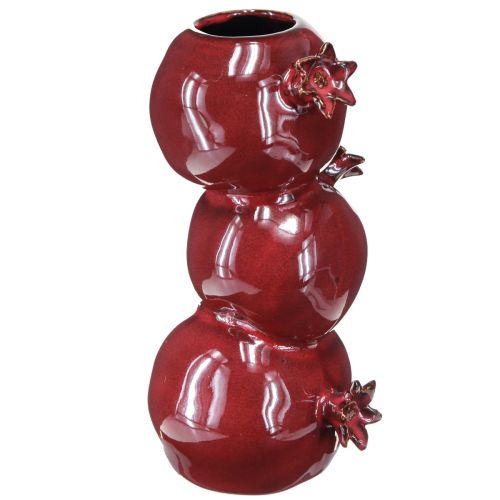 Vase en céramique vase à fleurs de grenade rouge foncé H23,5cm