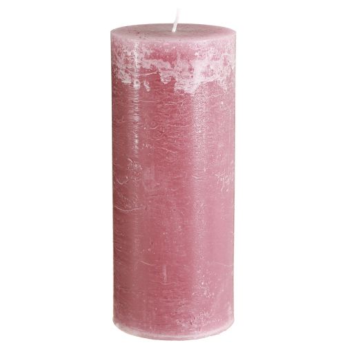 Article Bougies en rose bougies pilier vieux rose 85×200mm 2 pcs