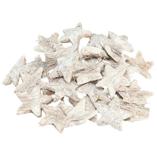 Article Décoration Étoile en Noix de Coco Étoiles en Noix de Coco Blanc Lavé 5cm 30 pcs