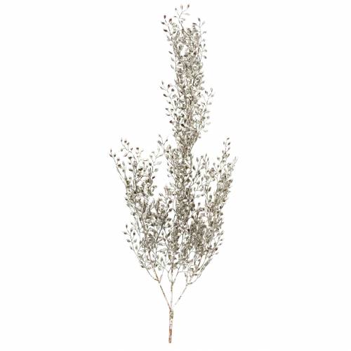 Branche décorative de brindilles de baies givrées blanches par IH