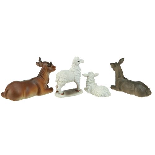 Article Figurines de la Nativité animaux pour crèche de Noël set 6-11cm 4 pcs