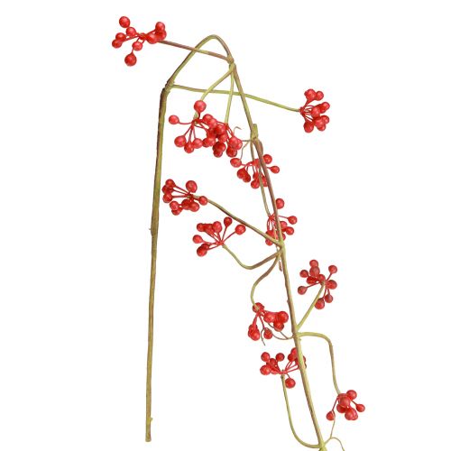 Article Plantes suspendues artificielles branche de baies rouge vert H150cm