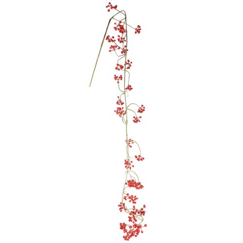 Article Plantes suspendues artificielles branche de baies rouge vert H150cm