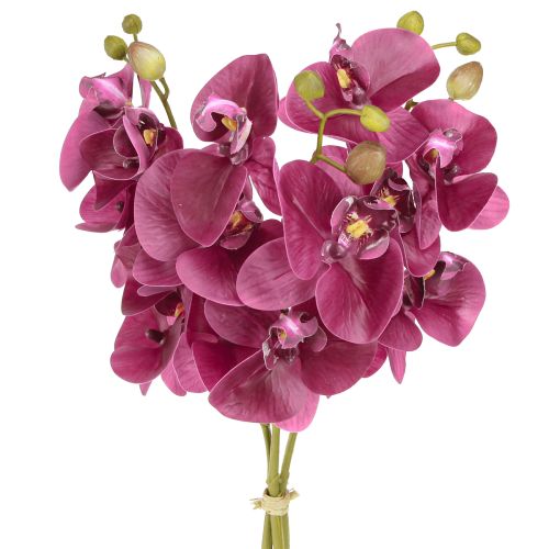 Article Orchidées artificielles fleurs artificielles violettes comme de vraies 56cm 3 pcs