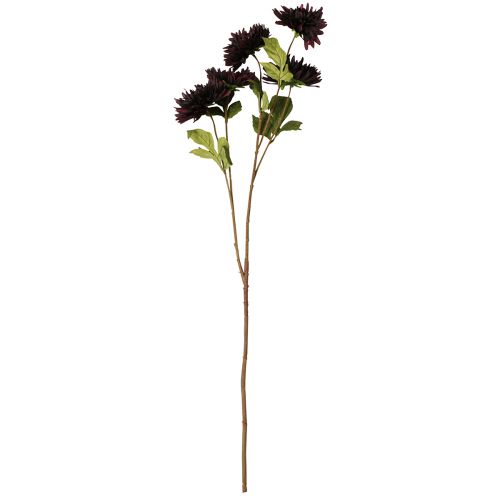 Article Dahlia artificiel avec 5 fleurs bordeaux 105cm