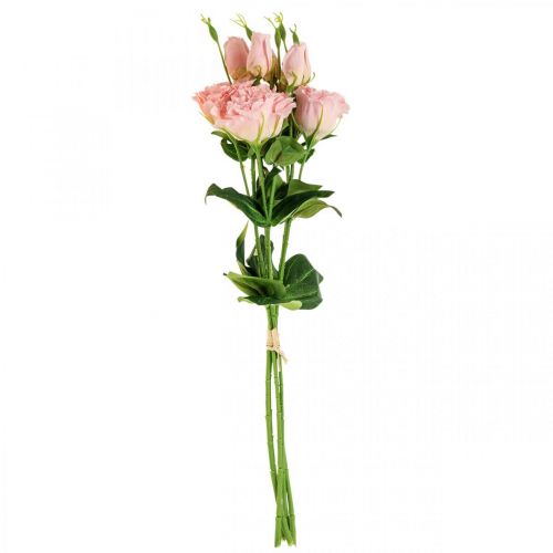 Article Fleurs artificielles Lisianthus rose fleurs artificielles en soie 50cm 5 pcs