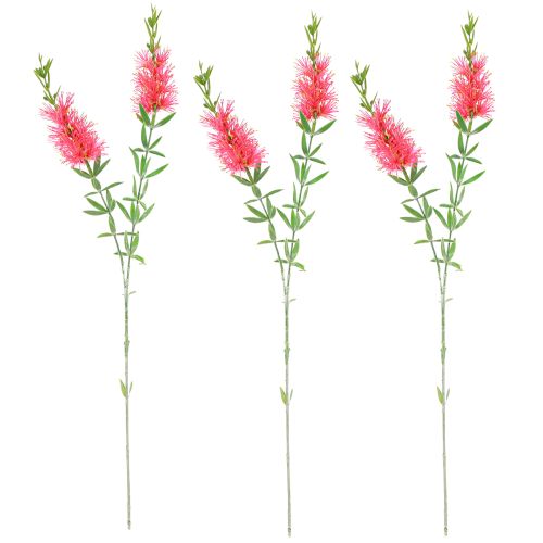 Article Fleurs Artificielles Nettoyants Cylindre Carmin Rouge 70cm 3pcs