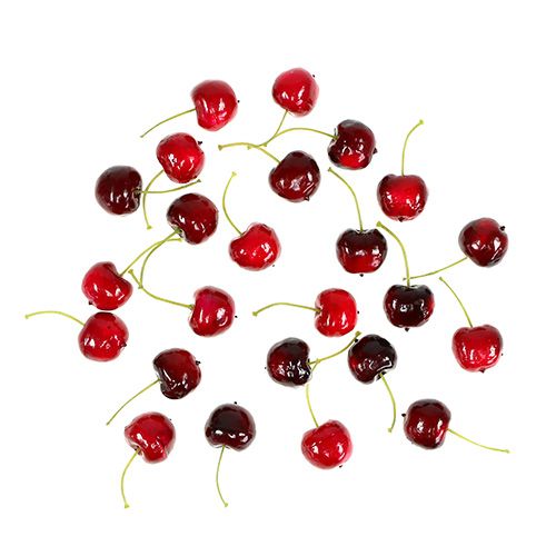 Floristik24 Mélange de fruits artificiels cerises douces Ø2,5cm 24 pcs