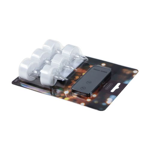 Bougies chauffe-plat LED bougies chauffe-plat avec  télécommande Ø3,5cm 6pcs-482269