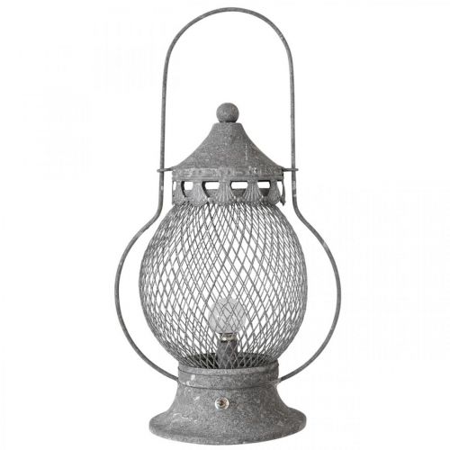 Article Lanterne en métal, lampe LED, Shabby Chic Ø16cm H33.5cm