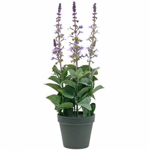 Article Plante de lavande décorative, pot de lavande méditerranéenne, fleur artificielle violette