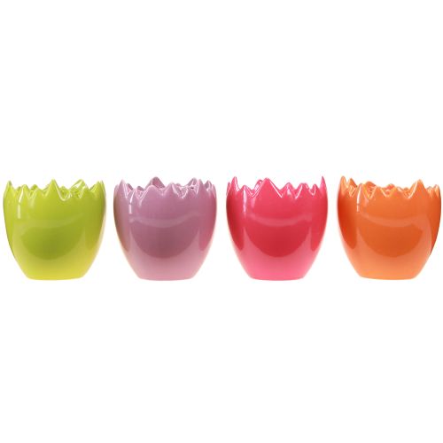 Article Mini Pot de Fleur Oeuf de Pâques Oeufs Colorés Vases Pastel 8.5cm 4 pcs