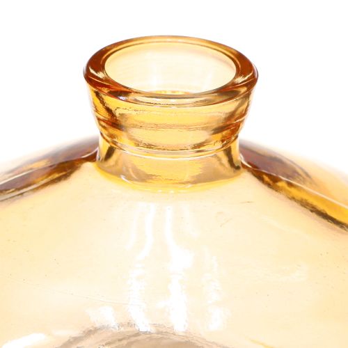 Article Mini vases en verre bulbeux plats orange Ø9cm 6 pcs
