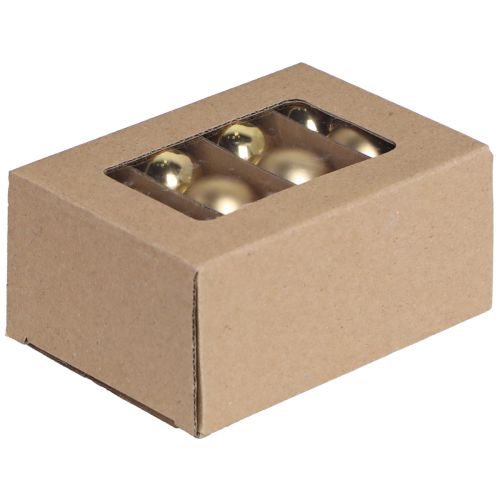 Article Mini boules de Noël en verre doré mat brillant Ø3cm 22pcs