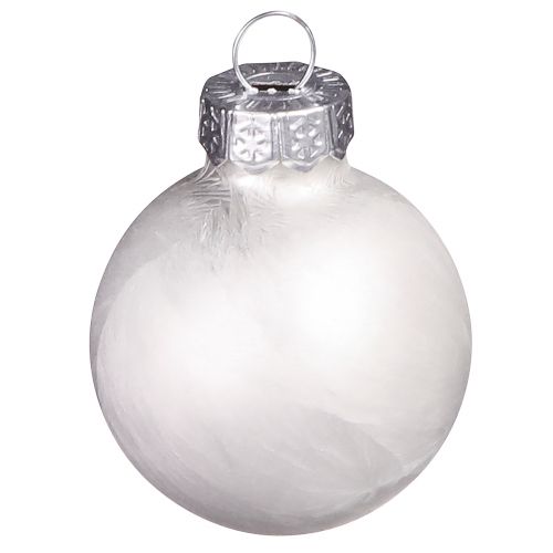 Article Mini boules de Noël en décoration hivernale blanche Ø3cm 22 pcs