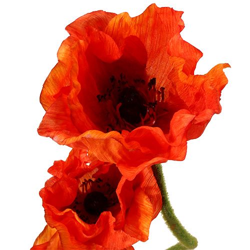 Article Coquelicots fleurs artificielles artificielles orange 58cm–74cm 3pcs