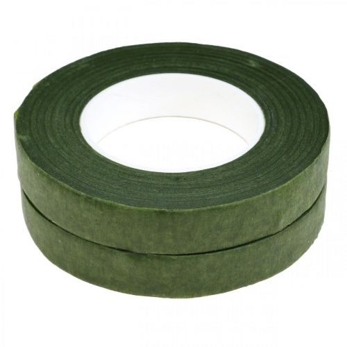 Article OASIS® Flower Tape, ruban floral autocollant, vert mousse L13mm L27,5cm 2 pièces