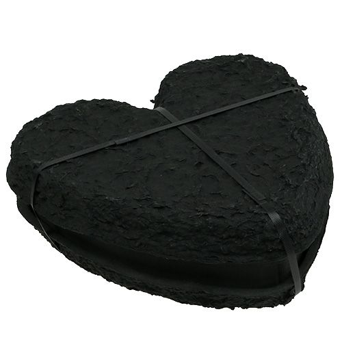 Article Coeur en mousse florale noir 25,5cm 2 pcs