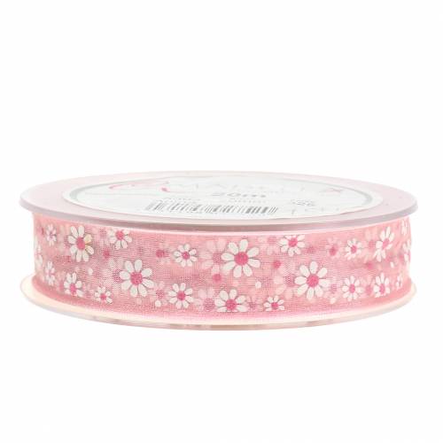 Article Ruban cadeau rose 20mm 20m