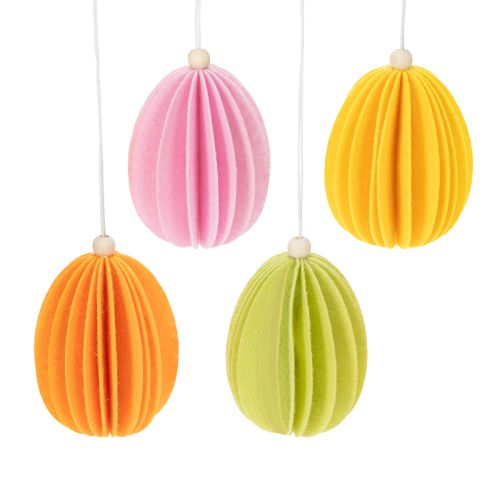 Article Décorations de Pâques suspendues en forme d'œufs, pour une décoration festive dans le salon et le jardin, 8 cm, lot de 8.