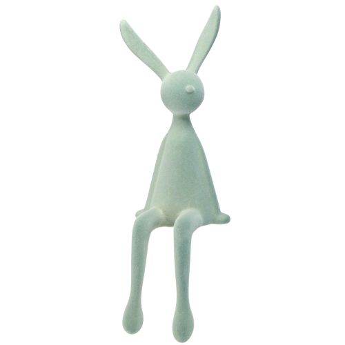 Floristik24 Lapin de Pâques Lapin assis pour étagère Vert gris 56cm