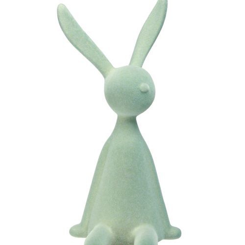 Article Lapin de Pâques Lapin assis pour étagère Vert gris 56cm