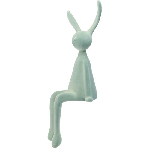 Article Lapin de Pâques Lapin assis pour étagère Vert gris 56cm