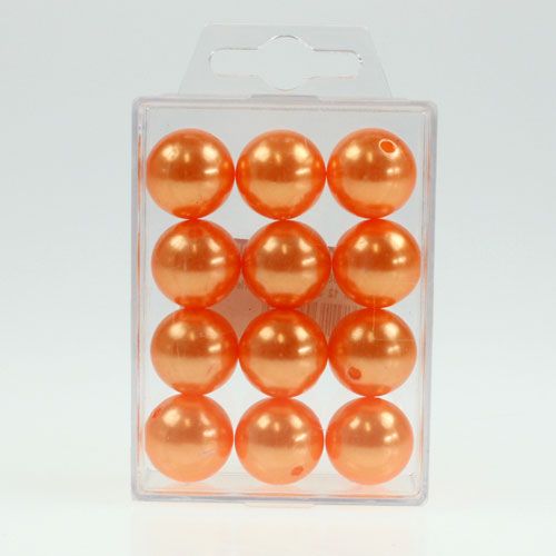 Article Perles déco Ø2cm orange 12p