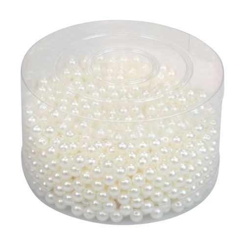 Article Perles à enfiler perles artisanales blanc crème 8mm 300g