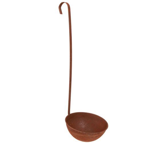 Floristik24 Bol à plantes suspendu décoration de cuisine truelle rouille Ø16,5cm 2pcs