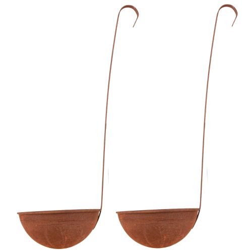 Article Bol à plantes suspendu décoration de cuisine truelle rouille Ø16,5cm 2pcs