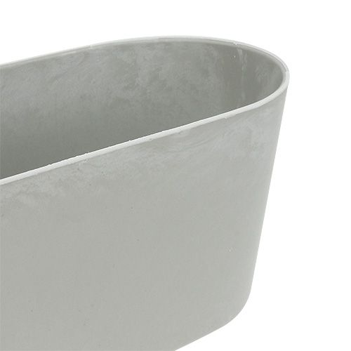 Floristik24 Bol plastique ovale gris 27cm x 11cm H10cm 1pc